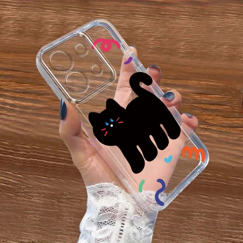 Xiaomi Redmi Note 14 - Coque de téléphone transparente en TPU,